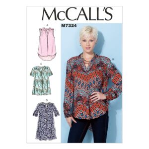 McCalls Schnittmuster M7324 - Bluse - mit Sattel und Knopfleiste
