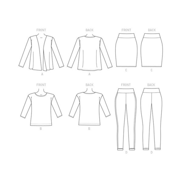 McCalls Schnittmuster M7331 - Set - Rock - Bluse - Hose - Jacke – Bild 5