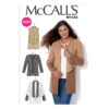 McCalls Schnittmuster M7332 - Jacke - Cardigan - Weste