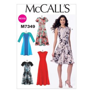 McCalls Schnittmuster M7349 - Kleid - Teilungsnähte - Raglanarm