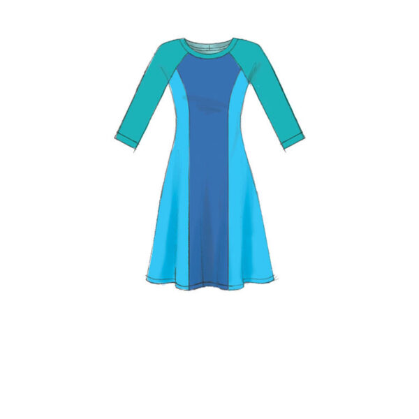 McCalls Schnittmuster M7349 - Kleid - Teilungsnähte - Raglanarm – Bild 3