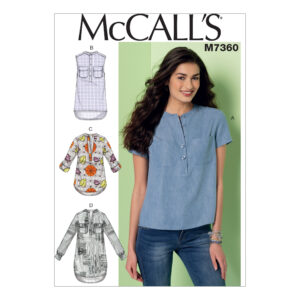 McCalls Schnittmuster M7360 - Bluse - leger - mit Brusttasche