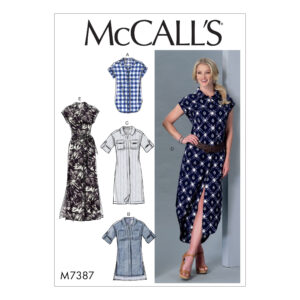 McCalls Schnittmuster M7387 - Kleid - Bluse - Hemdblusenkleid