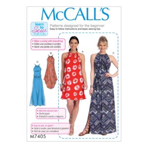 McCalls Schnittmuster M7405 - Kleid - Raffung - ärmellos