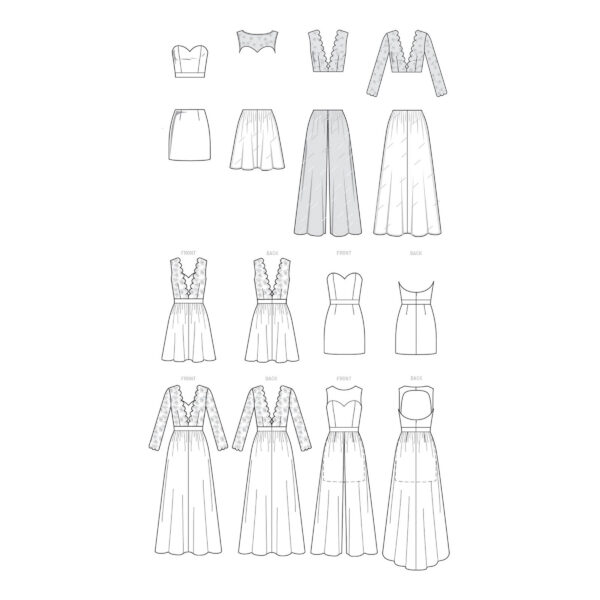 McCalls Schnittmuster M7507 - Kleid - mit Überrock - Schleppe – Bild 10