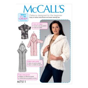 McCalls Schnittmuster M7511 - Jacke - Kapuzenjacke - Mantel
