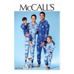 McCalls Schnittmuster M7518 - Anzug für die ganze Familie - Hausanzug