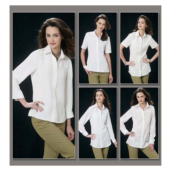 Vogue Schnittmuster V8689 - Blusenvarianten - Hemdbluse – Bild 3