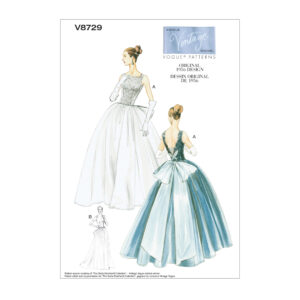 Vogue Schnittmuster V8729 - Abendkleid - Ballkleid - Festrobe - 50er Jahre