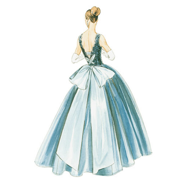 Vogue Schnittmuster V8729 - Abendkleid - Ballkleid - Festrobe - 50er Jahre – Bild 2