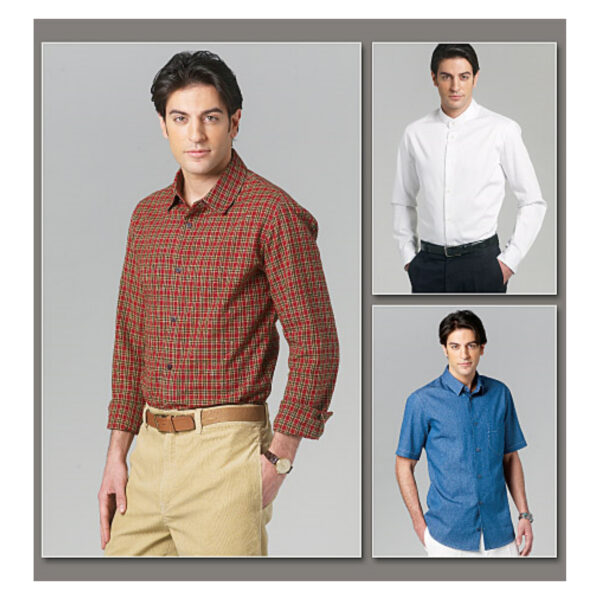 Vogue Schnittmuster V8759 - Hemd - Herren - 2 Kragenvarianten – Bild 3