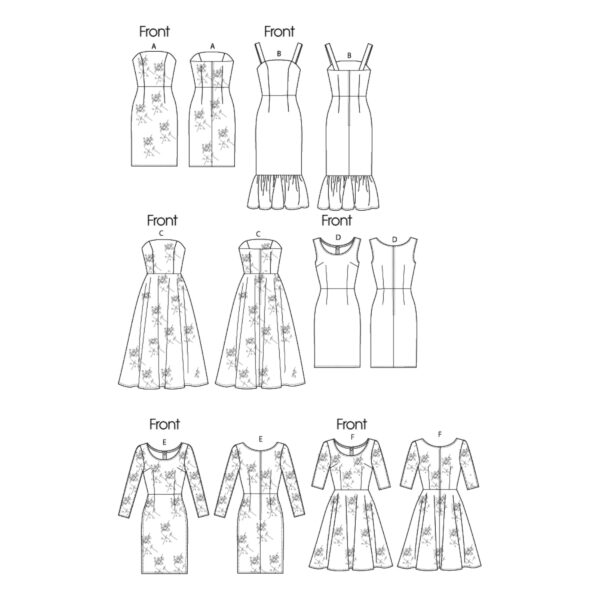 Vogue Schnittmuster V8766 - Kleid in Variationen - 6 Modelle – Bild 11