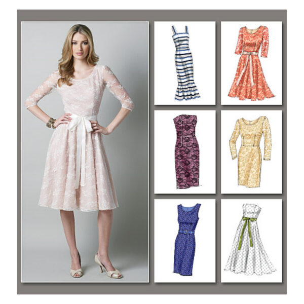 Vogue Schnittmuster V8766 - Kleid in Variationen - 6 Modelle – Bild 2