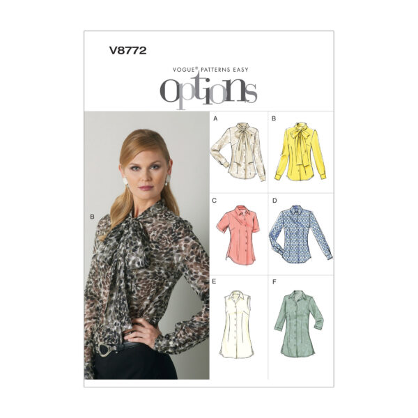 Vogue Schnittmuster V8772 - Bluse - 6 Varianten