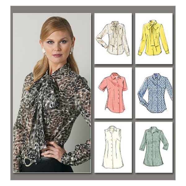 Vogue Schnittmuster V8772 - Bluse - 6 Varianten – Bild 2