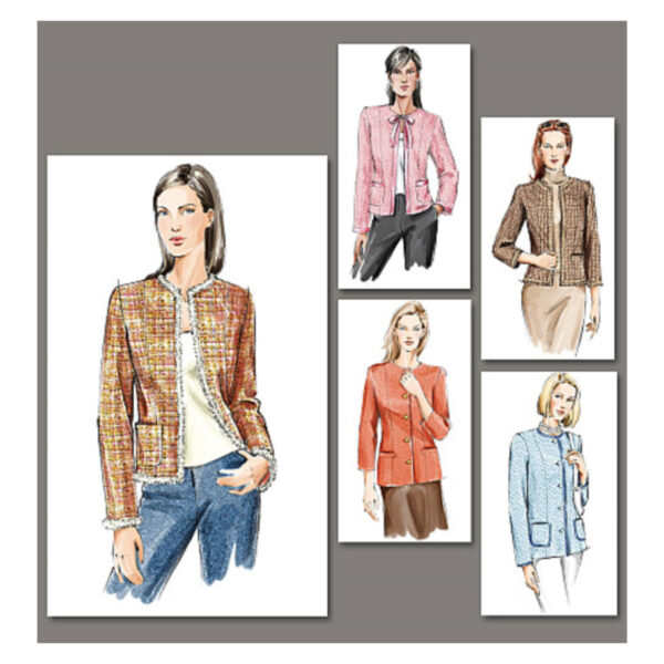 Vogue Schnittmuster V7975 - Jacken Variationen - 5 Modelle – Bild 3