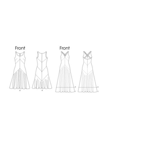 Vogue Schnittmuster V8814 - Kleid mit Trägern - rückenfrei – Bild 7