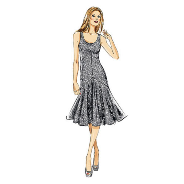 Vogue Schnittmuster V8814 - Kleid mit Trägern - rückenfrei – Bild 4