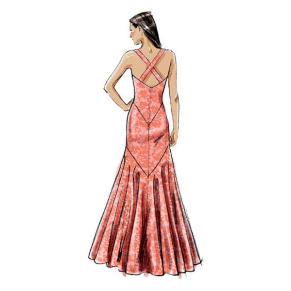 Vogue Schnittmuster V8814 - Kleid mit Trägern - rückenfrei – Bild 5