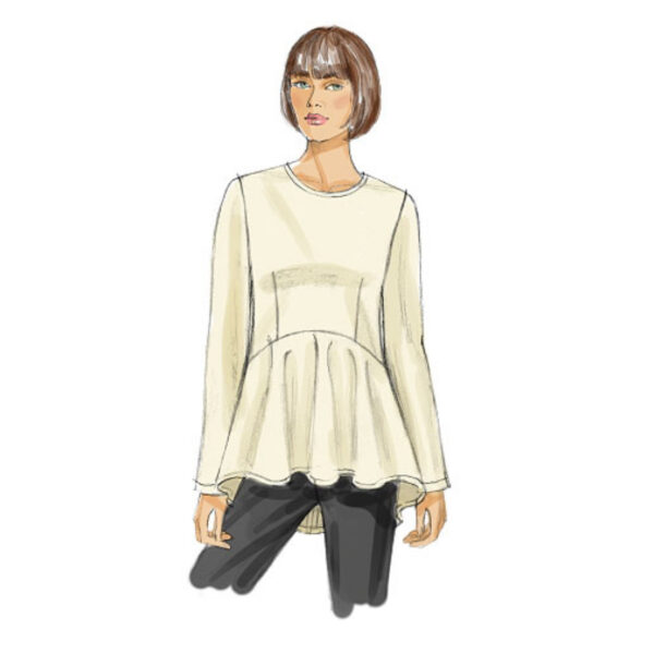 Vogue Schnittmuster V8815 - Bluse - Shirt - Schößchen – Bild 4