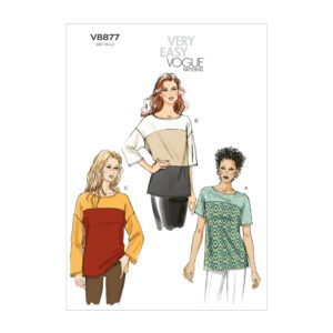 Vogue Schnittmuster V8877 - Shirt - tief angesetzter Arm - Sattel