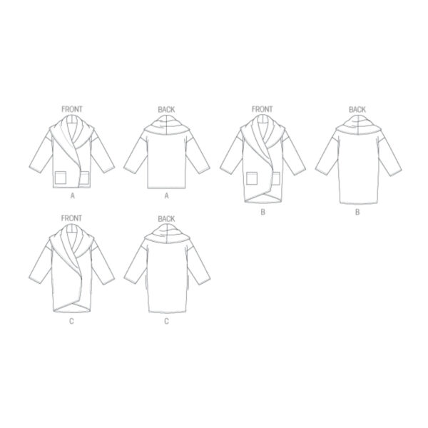 Vogue Schnittmuster V8930 - weite Jacke - Mantel - Oversize – Bild 11