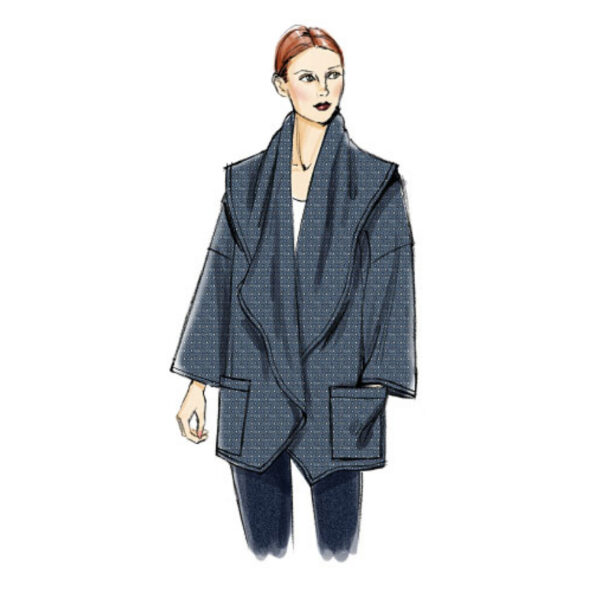 Vogue Schnittmuster V8930 - weite Jacke - Mantel - Oversize – Bild 8
