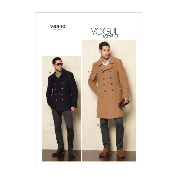 Vogue Schnittmuster V8940 - Herrenmantel - Herrenjacke - Hose