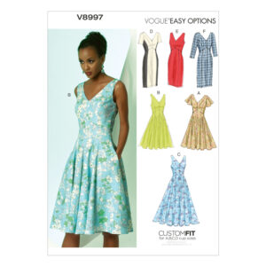 Vogue Schnittmuster V8997 - Kleid - mit zwei Rockvariationen - weit oder schmal