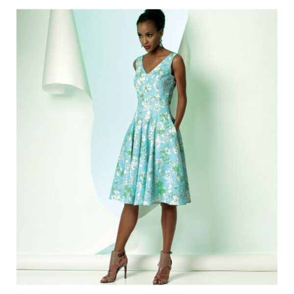 Vogue Schnittmuster V8997 - Kleid - mit zwei Rockvariationen - weit oder schmal – Bild 3