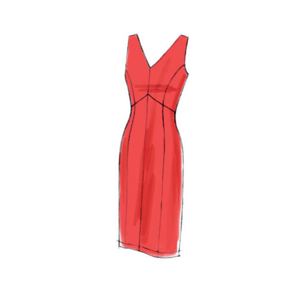Vogue Schnittmuster V8997 - Kleid - mit zwei Rockvariationen - weit oder schmal – Bild 5