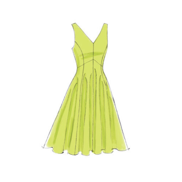 Vogue Schnittmuster V8997 - Kleid - mit zwei Rockvariationen - weit oder schmal – Bild 6