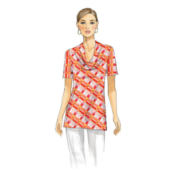 Vogue Schnittmuster V9006 - Bluse - Shirt - mit Wasserfallausschnitt – Bild 3