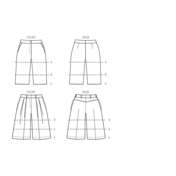 Vogue Schnittmuster V9008 - Hose - kurze Hosen - Bermuda – Bild 11