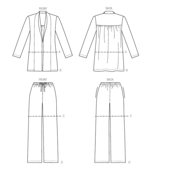 Vogue Schnittmuster V9011 - Jacke - Stickjacke - Cardigan - Hose – Bild 5
