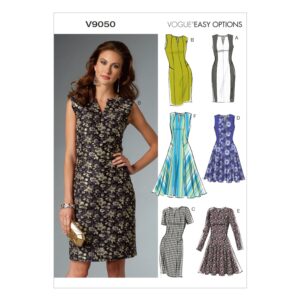 Vogue Schnittmuster V9050 - Kleid - beliebtes Etuikleid - schwingender Rock
