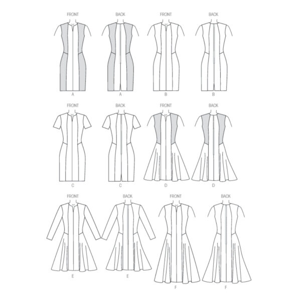 Vogue Schnittmuster V9050 - Kleid - beliebtes Etuikleid - schwingender Rock – Bild 5