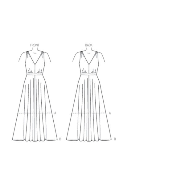 Vogue Schnittmuster V9053 - Kleid - Trägeroberteil - langer Rock – Bild 5