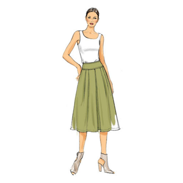Vogue Schnittmuster V9090 - Rock - mit Sattel - Faltenrock – Bild 2