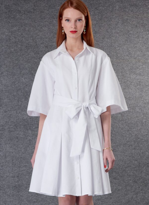 Vogue Schnittmuster V1783 - Kleid - durchgehende Knopfleiste - weiter Arm – Bild 2