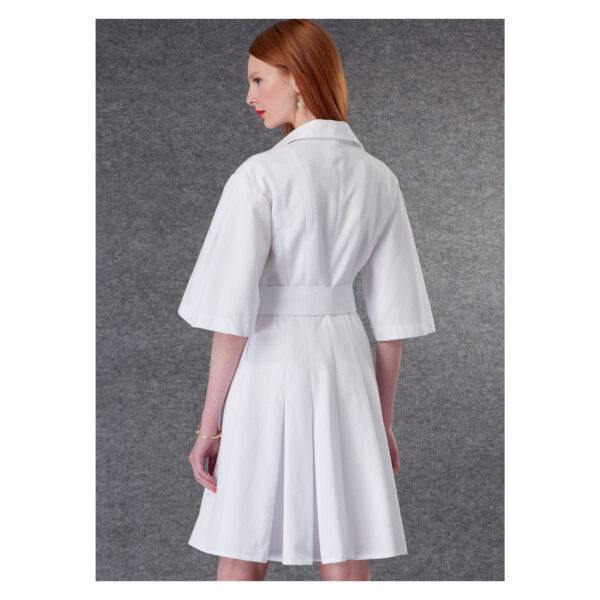 Vogue Schnittmuster V1783 - Kleid - durchgehende Knopfleiste - weiter Arm – Bild 6