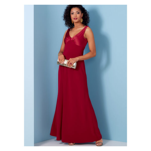 Vogue Schnittmuster V1842 - langes Abendkleid - ärmellos mit Trägeroberteil – Bild 2