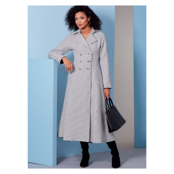 Vogue Schnittmuster V1837 - ausgestellter Mantel - Jacke mit Reverskragen - Schößchen – Bild 3