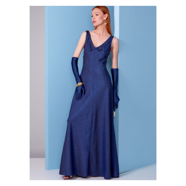 Vogue Schnittmuster V1842 - langes Abendkleid - ärmellos mit Trägeroberteil – Bild 3