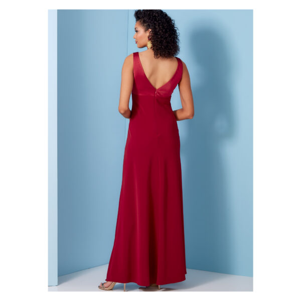 Vogue Schnittmuster V1842 - langes Abendkleid - ärmellos mit Trägeroberteil – Bild 4