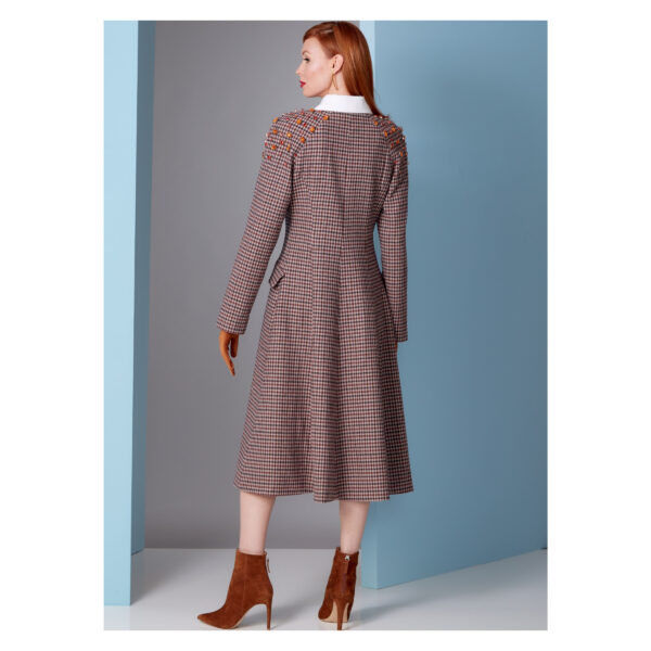 Vogue Schnittmuster V1836 - leicht ausgestellter Mantel - Jacke mit Hemdkragen – Bild 5