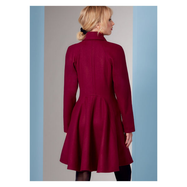 Vogue Schnittmuster V1837 - ausgestellter Mantel - Jacke mit Reverskragen - Schößchen – Bild 5