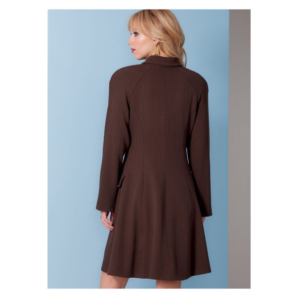 Vogue Schnittmuster V1836 - leicht ausgestellter Mantel - Jacke mit Hemdkragen – Bild 6