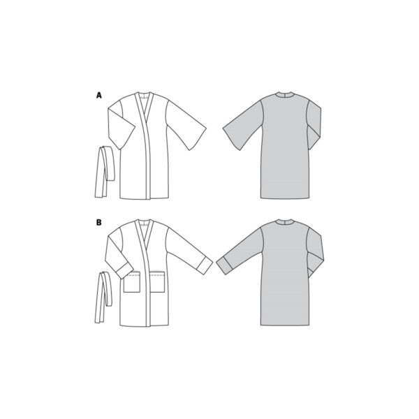 Burda Style Schnittmuster Nr. 6161 - Kimono - Kimonos mit Bindegürtel – Bild 9