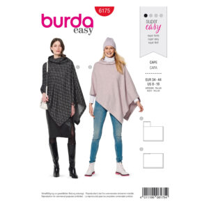 Burda Style Schnittmuster Nr. 6175 - Poncho, Cape - Praktische Ponchos
